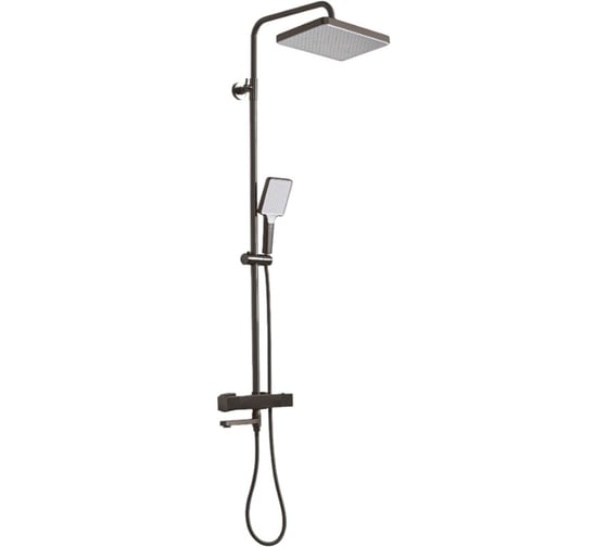 Изображение товара Душевая система с термостатом, поворотным изливом-переключателем, лейкой и верхним душем FRAP F24007-9
