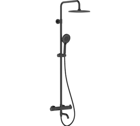 Изображение товара Душевая система с термостатом, поворотным изливом-переключателем, лейкой и верхним душем FRAP F24006-6