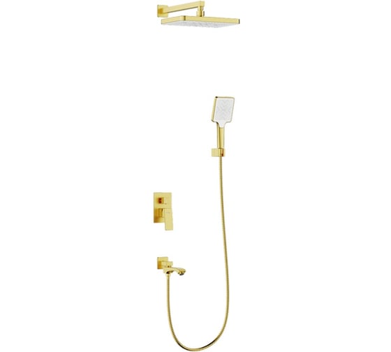 Изображение товара Душевая система с поворотным изливом, лейкой и верхним душем FRAP F7176-3