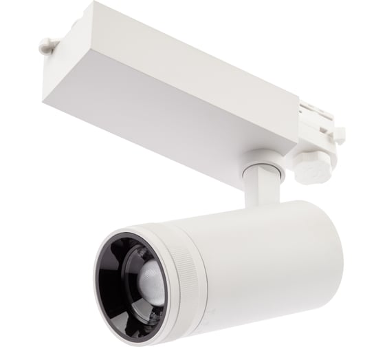 Изображение товара Трековый трехфазный светильник ЭРА STR309940KW20 регулируемый луч 4000K белый Б0049784