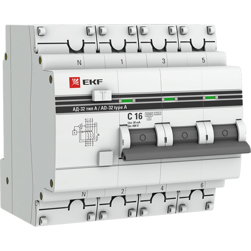 Дифференциальный автомат EKF - DA32-6-16-30-4P-a-pro