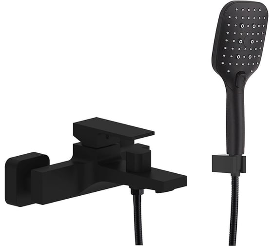 Изображение товара Смеситель для ванны однорычажный ViEiR черный короткий излив для ванны и душа V393535-C