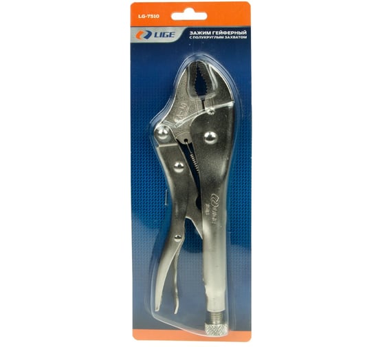 Изображение товара Зажим гейферный с полукруглым захватом LIGE Ø60мм, L-250мм LG-7510 216265