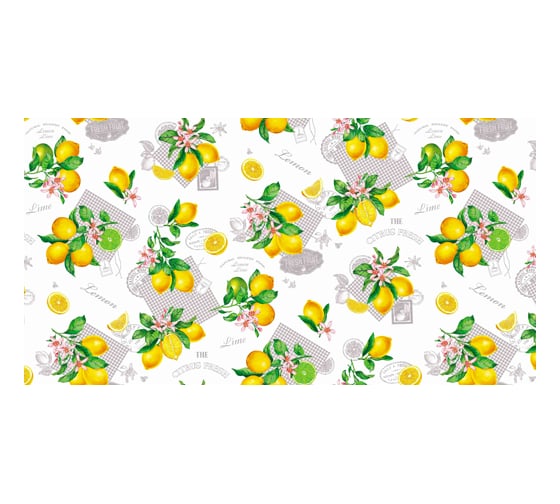 Изображение товара Столовая клеенка КОЛОРИТ Мажор с увеличенным наложением на нетканой основе ПР2049