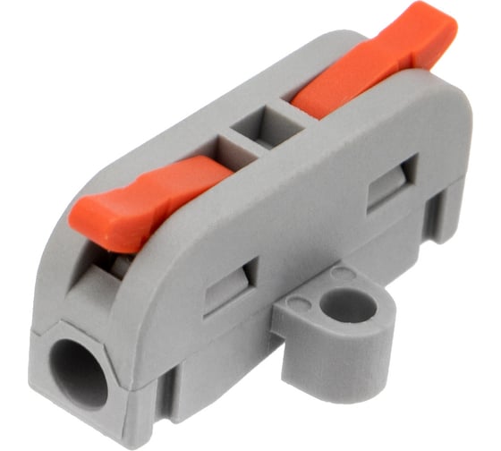 Изображение товара Проходная клемма REXANT СМК 222-421P, 1 полюс, с монтажной площадкой (0,08-4 мм2), серая, 50 шт. 07-6261