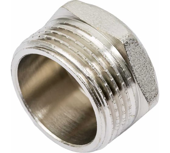 Изображение товара Латунная заглушка STI Ду20 (3/4") Ру16 наружная резьба никелированная D270-00248