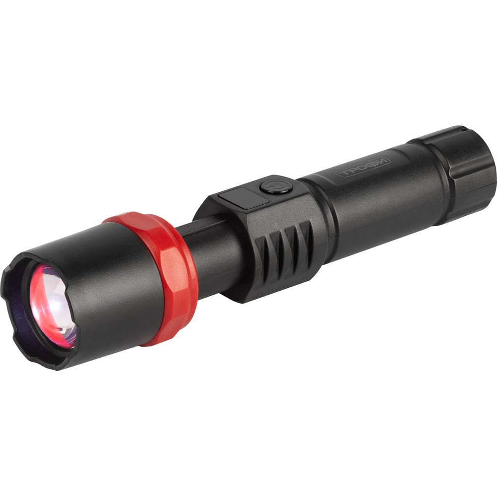 Изображение товара Светодиодный фонарь ТРОФИ UA-102 ручной аккумуляторный 5 Вт оптический Zoom 3 режима, дисплей Б0069799