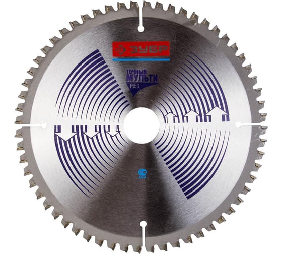 Изображение товара Диск пильный "Точный-МУЛЬТИ рез" (230х30 мм; 60Т) Зубр 36907-230-30-60