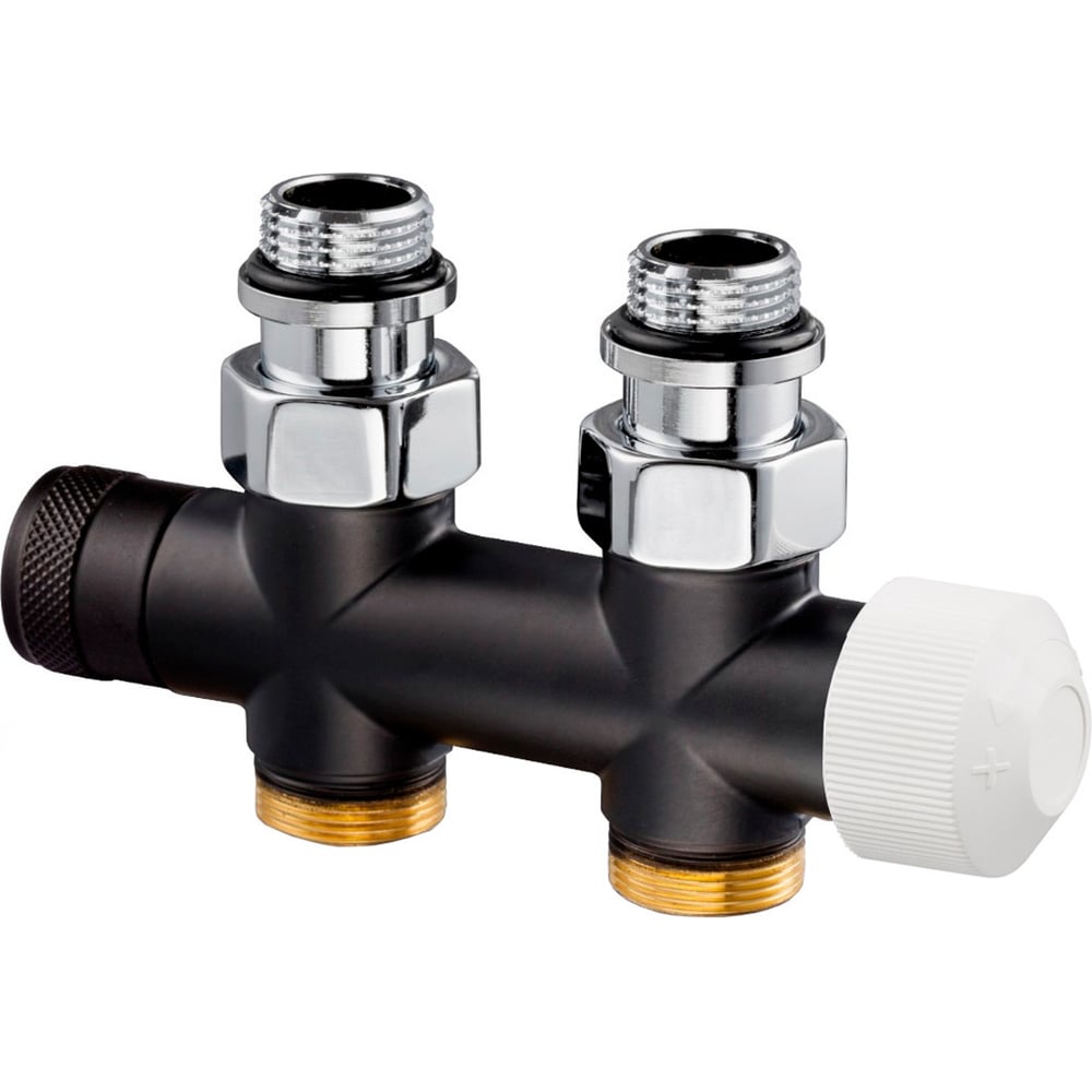 Изображение товара Узел нижнего подключения термостатический прямой SR Rubinetterie 1/2х3/4Е черный матовый 0686-1500V