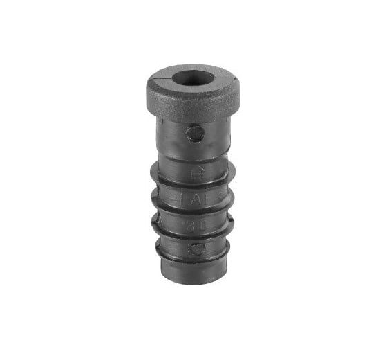 Изображение товара Заглушка с гайкой M6 для круглой трубы Миниворкс Ø16 мм, толщина стенки 1.5 мм, черный, 3 шт. ILTFA16x1,5 M6