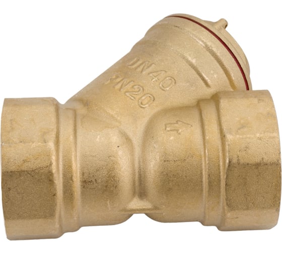 Изображение товара Сетчатый фильтр STI латунный Y-образный Ду40 Ру16 муфтовый уплотнение паронит D260-00677 ТТ000009627