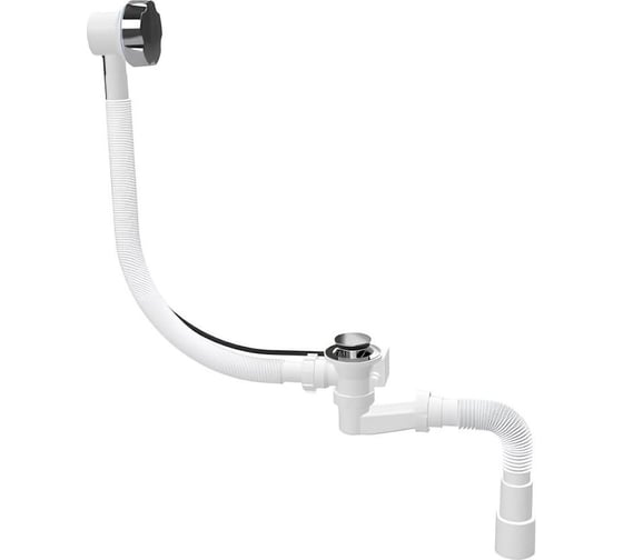 Изображение товара Сифон для ванны автомат AV Engineering с гибкой трубой 1 1/2 - 40/50 мм AVE129732 ЦЕ-0000119286