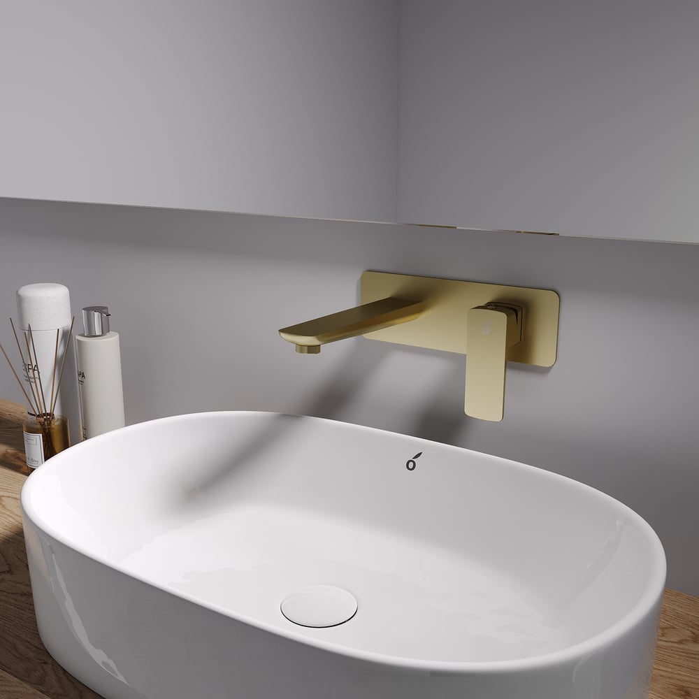 Изображение товара Встраиваемый смеситель для раковины Oliveeka золото матовое OL-869003-BG