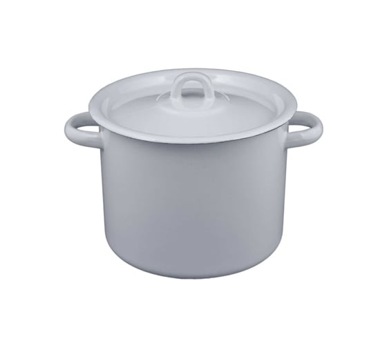 Изображение товара Эмалированная кастрюля Сибирские товары цилиндрическая, 5.5 л, светлая ПД8268