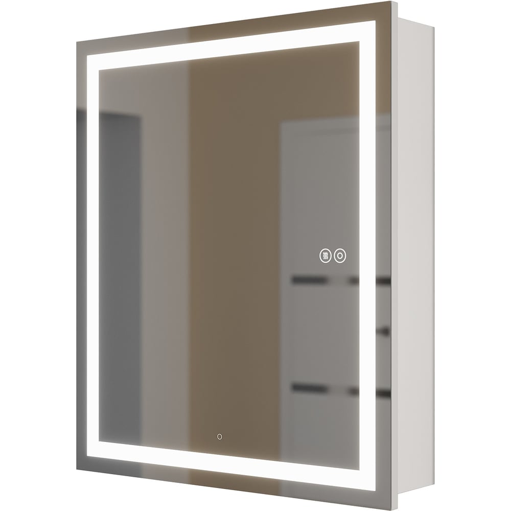 Изображение товара Зеркало-шкаф для ванной Uperwood с подсветкой Tanos_60*70 см, LED подсветка, белое ZTanos60w