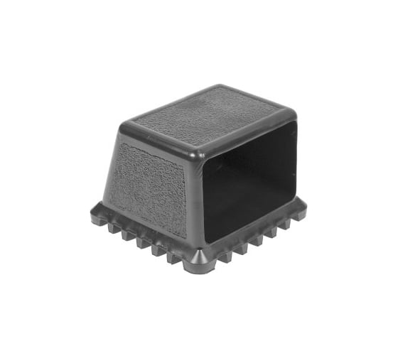 Изображение товара Опора наконечник прямоугольная Миниворкс 40х60, ПВХ, наружная, черный, 1 шт. Н40-60ЧБ