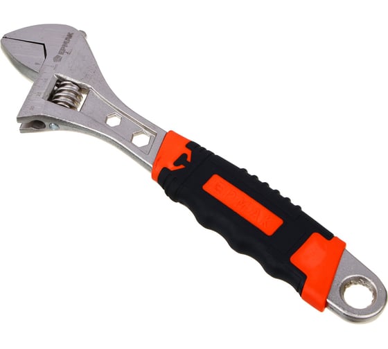 Изображение товара Разводной ключ ЕРМАК 250мм с обрезиненной ручкой 655-092