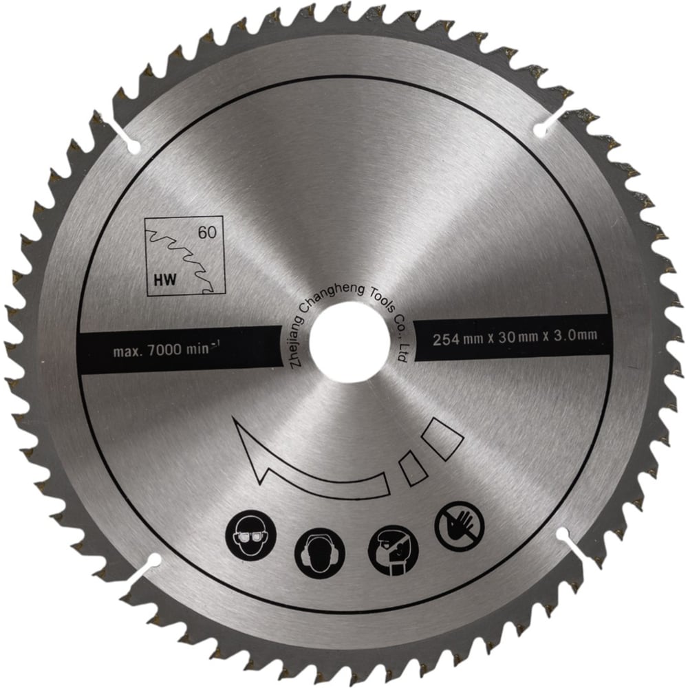 Изображение товара Пильный диск для торцовочной пилы HM100T Scheppach 254 мм 60 зубьев