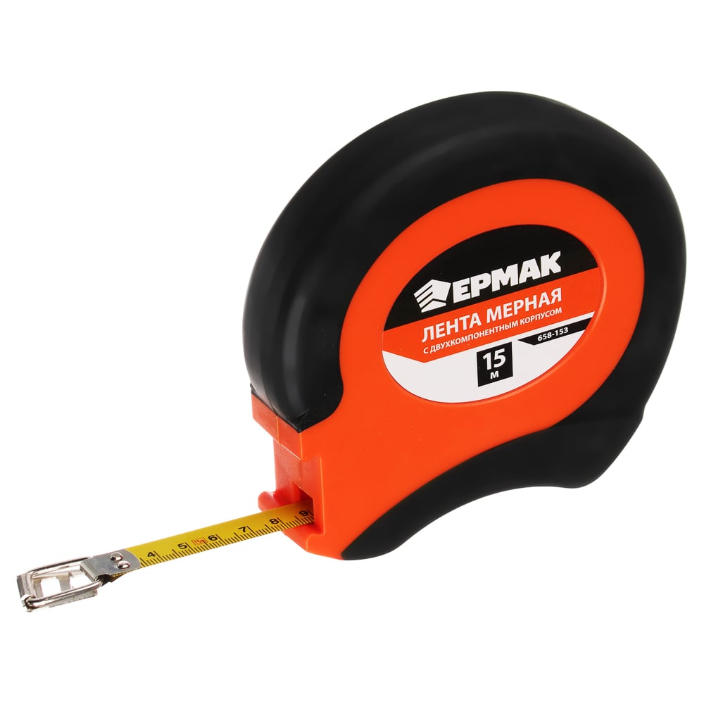 Изображение товара Мерная лента ЕРМАК металл 15м двухкомпонентный корпус