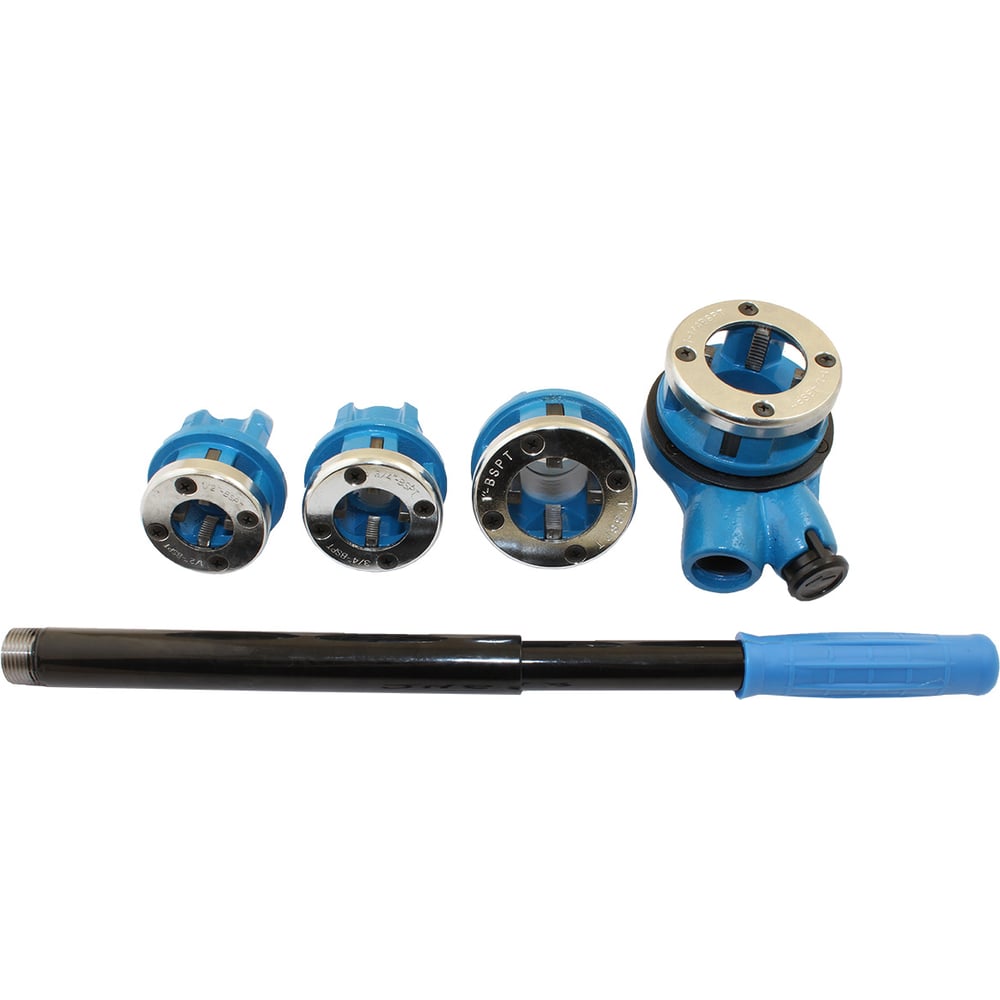 Изображение товара Клуппы трубные для конической резьбы CNIC R BSPT 1/2-3/4-1-1 1/4 пластиковый кейс