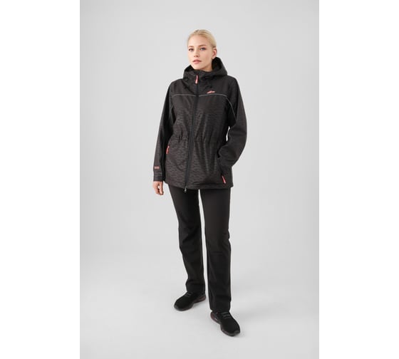 Изображение товара Куртка женская для рыбалки GRAYLING Томь софт-шелл, чёрные волны, р-р 44-46 рост 170-176 4660335548286