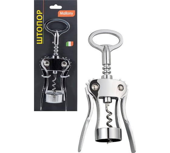 Изображение товара Штопор Mallony SEMPLICE сплав цинка хромированный 984038