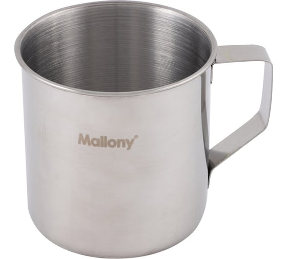 Изображение товара Кружка Mallony FONTE объем 350 мл из нержавеющей стали с загнутыми краями размер 8x8 см 003056
