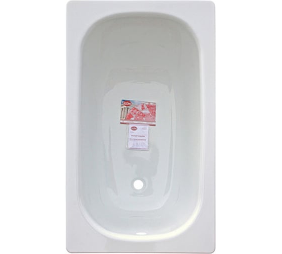 Изображение товара Стальная ванна ВИЗ ANTIKA 105x65x35.5 см с опорной подставкой, без ранта белая орхидея A-10901