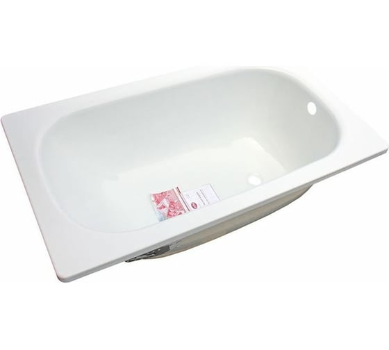 Изображение товара Стальная ванна ВИЗ ANTIKA 140x70x40 см с опорной подставкой, с рантом, белая орхидея А-40001