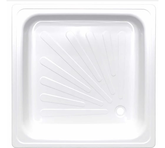 Изображение товара Стальной душевой поддон ANTIKA эмалированный, 80x80x15 см, слив D-52 мм 94941 APS-80101