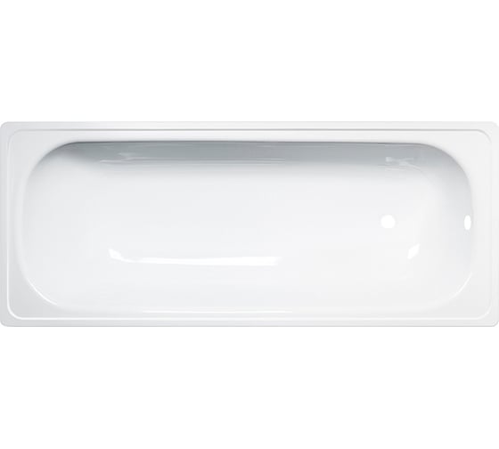 Изображение товара Стальная ванна ВИЗ ANTIKA 160x70x40 см, с опорной подставкой, с рантом, белая орхидея A-60001