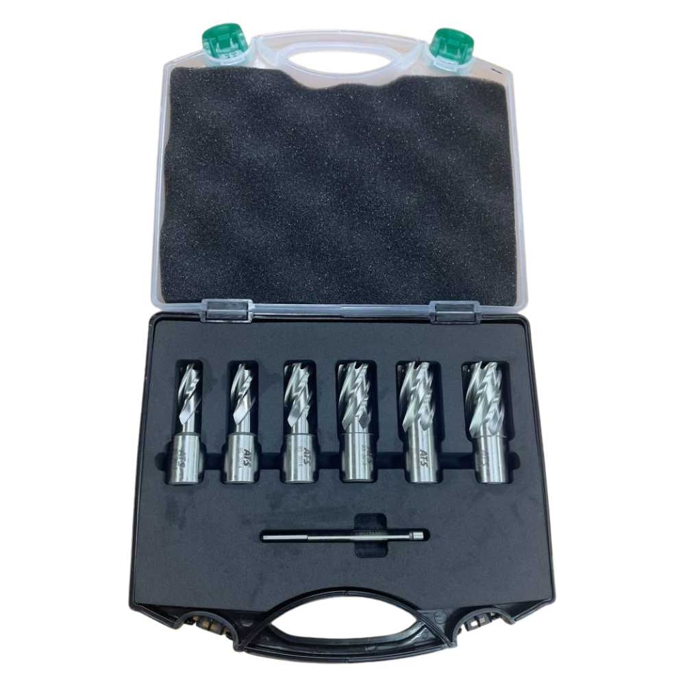 Изображение товара Набор корончатых сверл по металлу AT-S HSS 30 мм диаметров 13-20 мм Weldon19