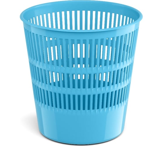 Изображение товара Сетчатая пластиковая корзина для бумаг ErichKrause Pastel 12 л, голубой 55955