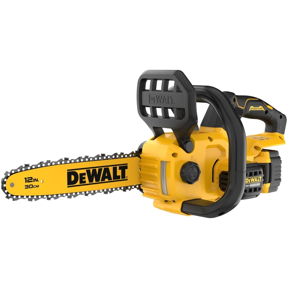 Изображение товара Аккумуляторная цепная пила Dewalt DCMCS565P1, 18 В, 30 см, 7.3 м/с, с АКБ 5 Ач и ЗУ DCMCS565P1-QW Изображение товара Аккумуляторная цепная пила Dewalt DCMCS565P1, 18 В, 30 см, 7.3 м/с, с АКБ 5 Ач и ЗУ DCMCS565P1-QW