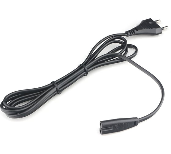 Изображение товара Шнур ШВВП-АП Power Cube 2х0,75 S52C7-250-2,5-1,8, черный, 1,8 м, S52 - C7, 2-pin, с прямым разъёмом C7 RPC-184BLPRO1.8