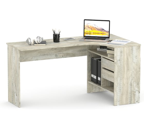 Изображение товара Стол письменный СОКОЛ Правый Дуб юкон СПм-25 00-00016792