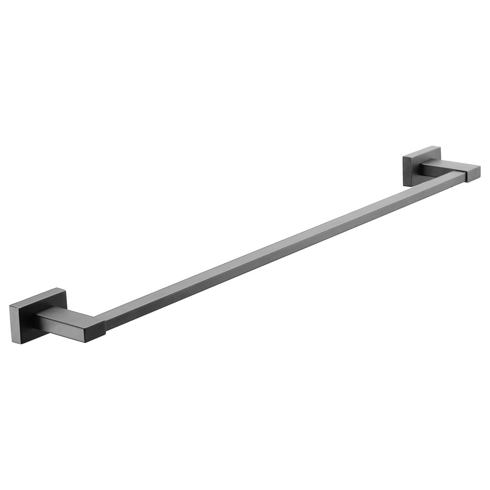 Изображение товара Полотенцедержатель настенный прямой ViEiR нержавеющая сталь, графит, для ванной комнаты и санузла V5017-G