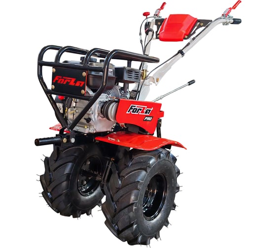 Изображение товара Мотоблок бензиновый FORZA МБ4 702 двигатель 7 л.с., редуктор чугунный, привод ременной, скорость 4 вперед 2 назад, руль поворотный, вал S24, колесо: 19х7х8 Экстрим, фрезы 3 группы 24 ножа. Кенгурятник. FORZAМБ4702PRO ЭКСТРИМ