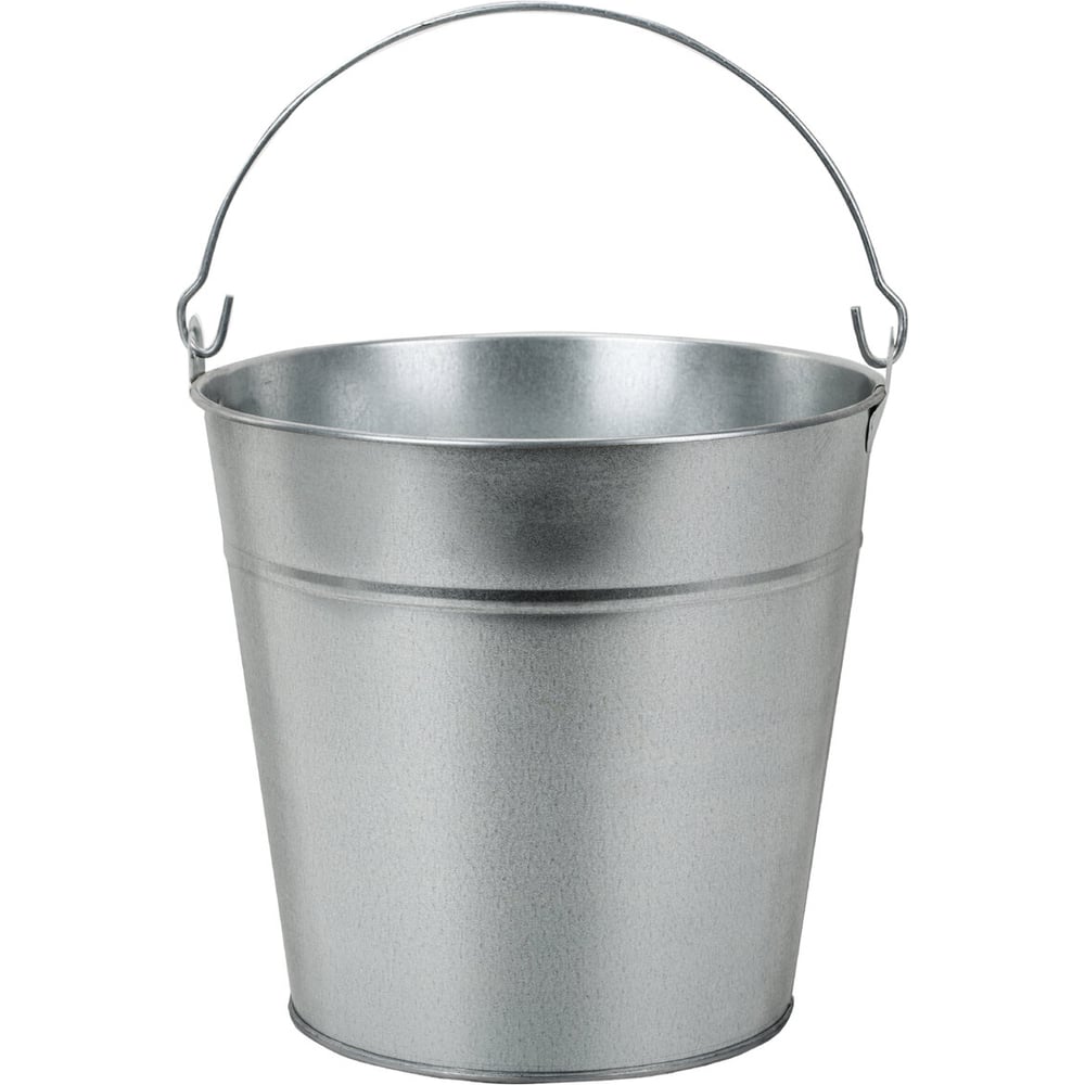 Изображение товара Ведро хозяйственное ОФИСМАГ 12 л оцинкованное без крышки серое круглая форма