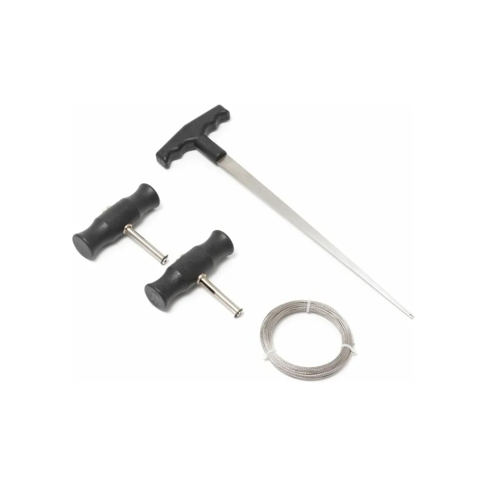 Изображение товара Инструмент для демонтажа стекол AIRLINE набор 4 пр. (шило, рукоятка 2шт., струна) ATMT101