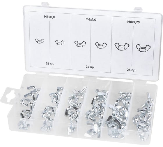 Изображение товара Набор гаек барашек Arnezi 75 предметов R8020126