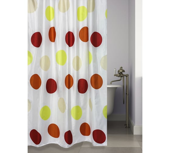 Изображение товара Комплект: штора для ванной и кольца Bath Plus akch-21286