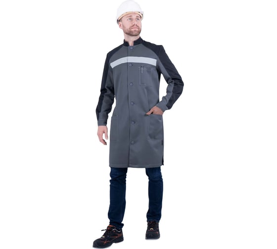 Изображение товара Летний халат ГК Спецобъединение РОУД серый/черный Хал 554/120/170