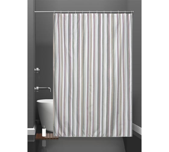 Изображение товара Штора для ванны Bath Plus 180x180 Cross Jagged Linen ch-21311