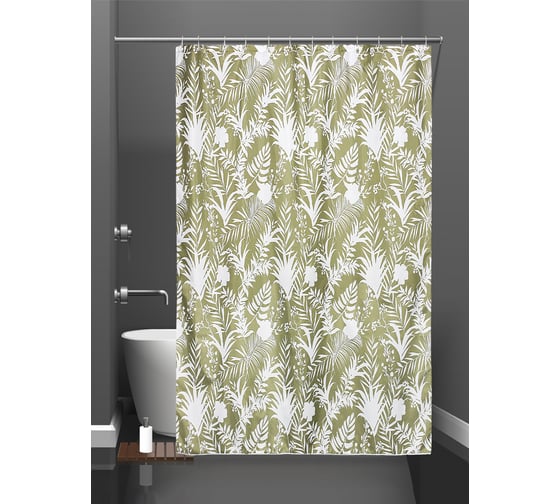 Изображение товара Штора для ванны Bath Plus 180x180 Shadow Middle Leaf ch-21312