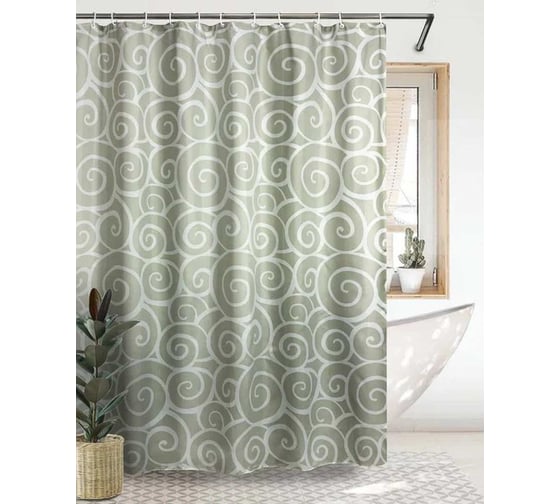 Изображение товара Штора для ванной Bath Plus 180x200 Snail beige-grey ch1366/8