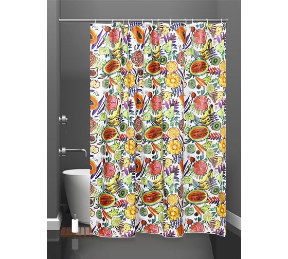 Изображение товара Штора для ванны Bath Plus 180x200 Tropical Fruits ch-21313