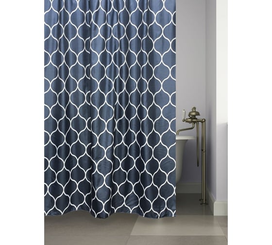 Изображение товара Штора для ванной Bath Plus 180x180 DARK SLATE BLUE WEST TOTEM II 2100S/14