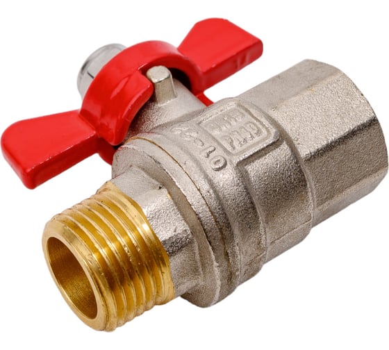 Изображение товара Шаровой кран MVI бабочка ДУ15, 1/2" ВН/НАР BV.514.04