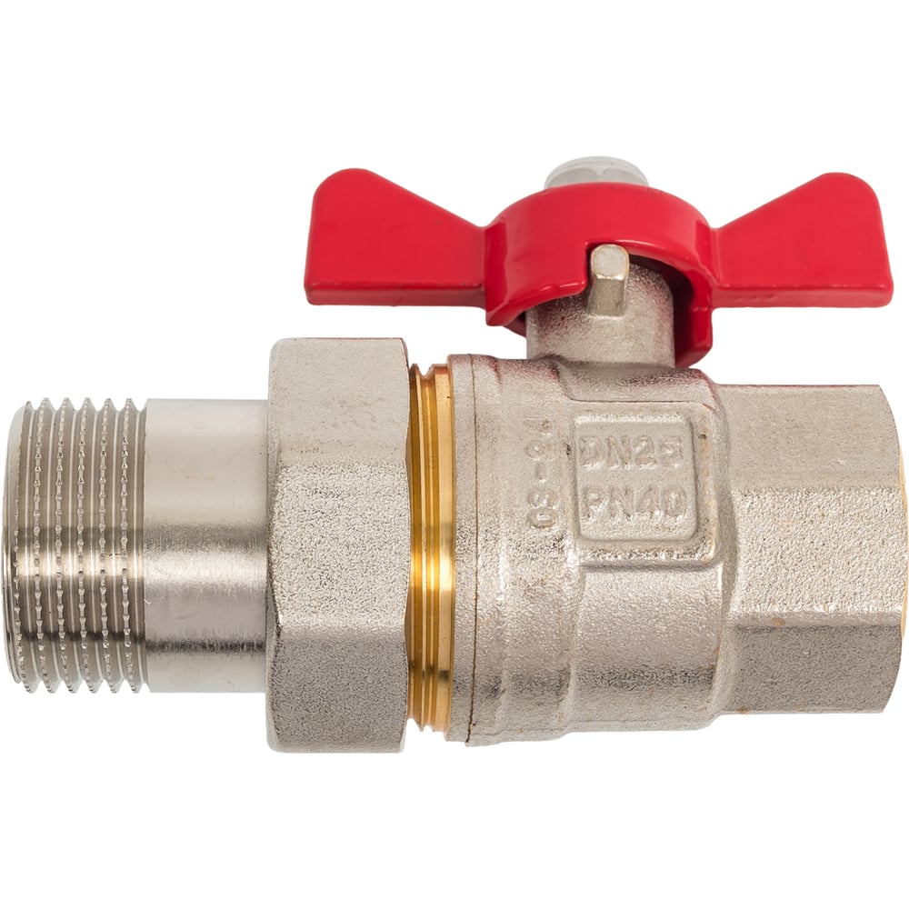 Изображение товара Шаровой кран со сгоном MVI американка бабочка ДУ 25 1